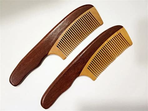 Amodong Long Handle Fine Tooth Comb 7.5inch Beard Hair Comb Care Engrave Logo-in Combs from ...