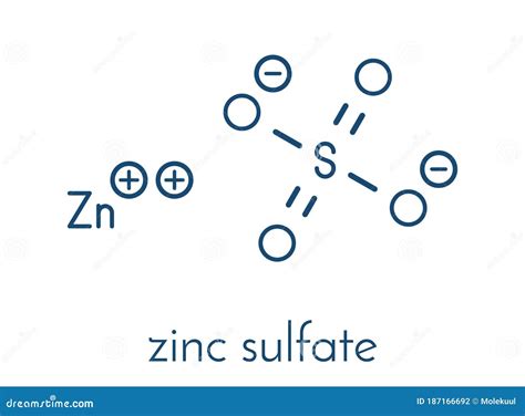 Zinc Sulfate, Chemical Structure. Skeletal Formula. Stock Vector - Illustration of supplement ...