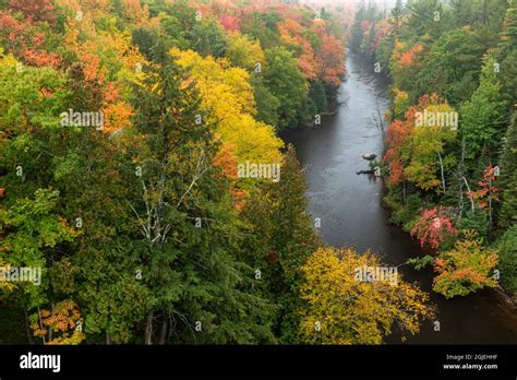 Michigan, Upper Peninsula, Fall colors on the Upper Peninsula Stock Photo - Alamy