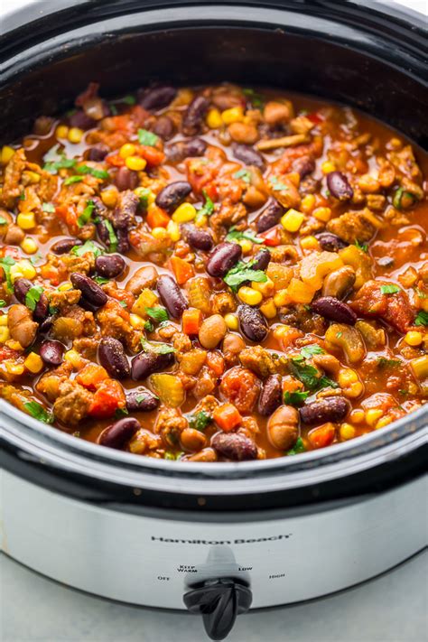 Comforting Slow Cooker Turkey Chili - Baker by Nature