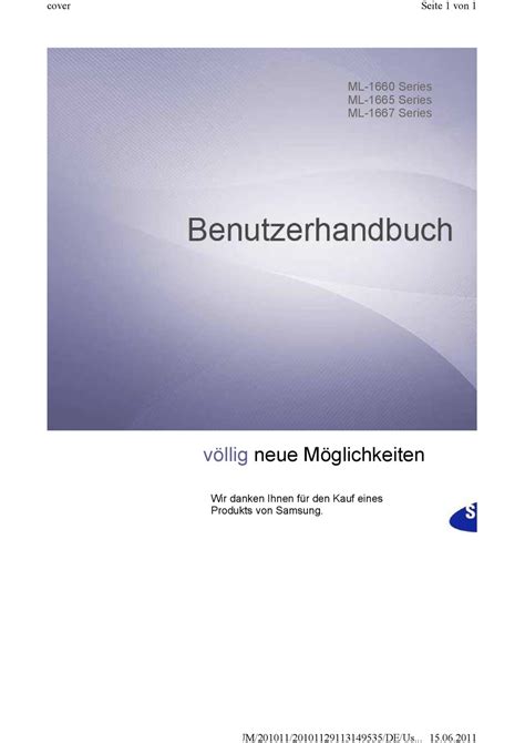 SAMSUNG ML-1660 BENUTZERHANDBUCH Pdf-Herunterladen | ManualsLib