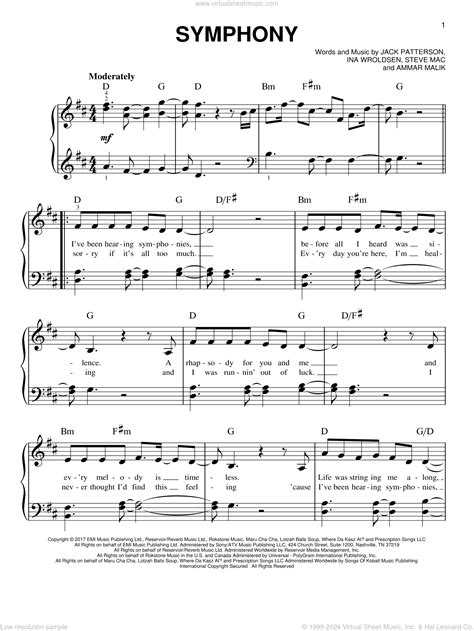 Symphony sheet music for piano solo (PDF-interactive)