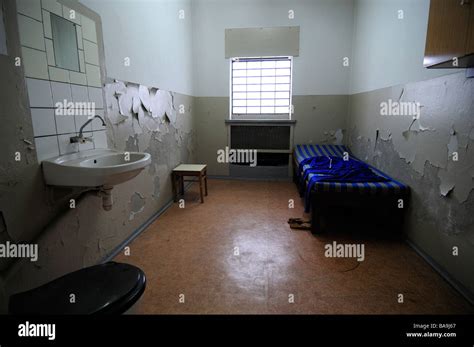 Prison cell, former East German Stasi prison of Hohenschoenhausen, Berlin, Germany Stock Photo ...