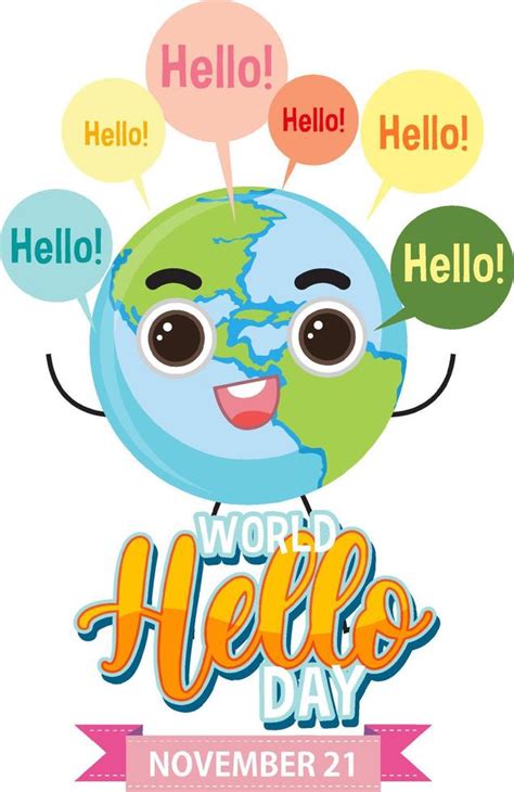 World hello day banner design 13173942 Vector Art at Vecteezy