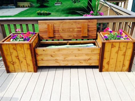 Large Storage Bench w/planters