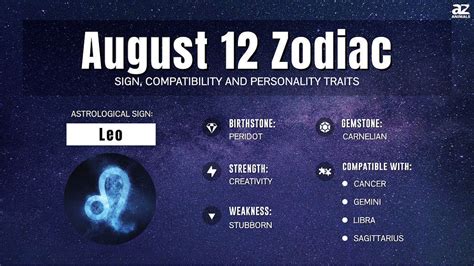 August 12 Zodiac: Sign Personality Traits, Compatibility, and More - A ...