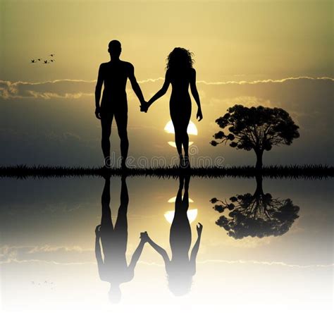 Adam And Eve Silhouette Clip Art