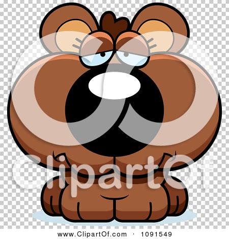 Clipart Cute Sad Bear Cub - Royalty Free Vector Illustration by Cory ...