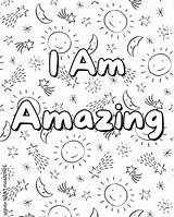 Positive Affirmation Coloring Pages  Coloring Pages sketch template