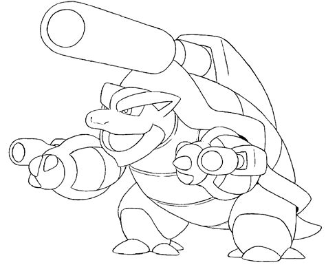 Free Blastoise Coloring Pages Collection - Free Pokemon Coloring Pages