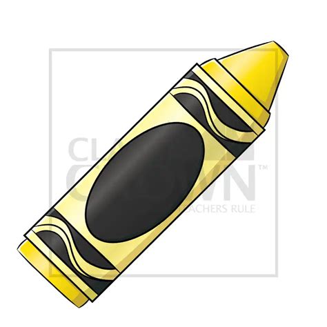 Yellow Crayon Clipart | ClassCrown