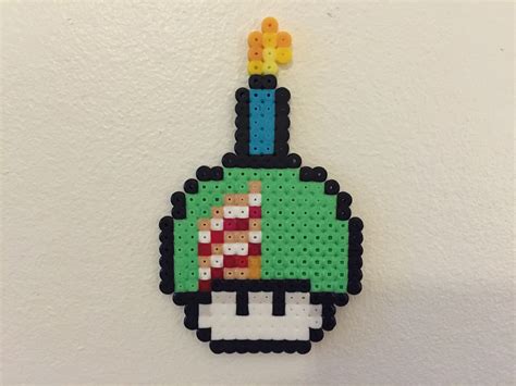 perler bead mushroom Happy Birthday - by Bjrnbr perler,hama,square pegboard,video games,nintendo ...