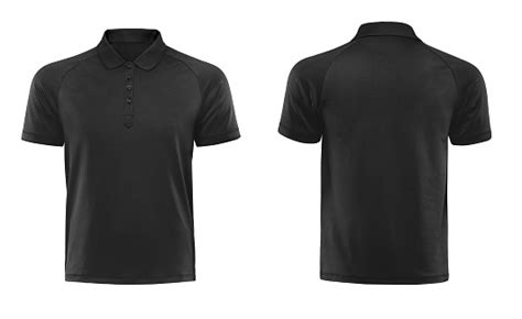 Black Polo Tshirt Design Template Isolated On White With Clipping Path Stock Photo - Download ...