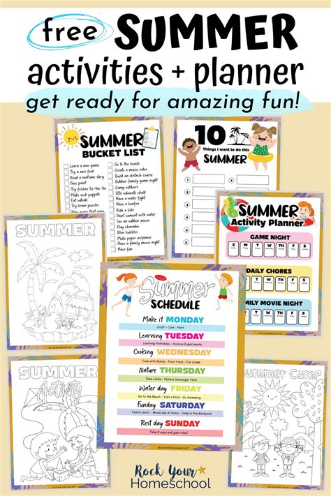 Free Fun Summer Activities for Kids Planner Pack to Make It Rock