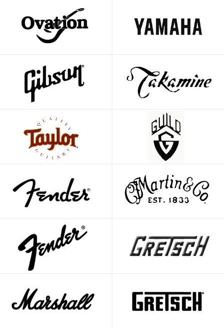 music brand logos - Google Search | Guitar logo, Music guitar, Guitar design