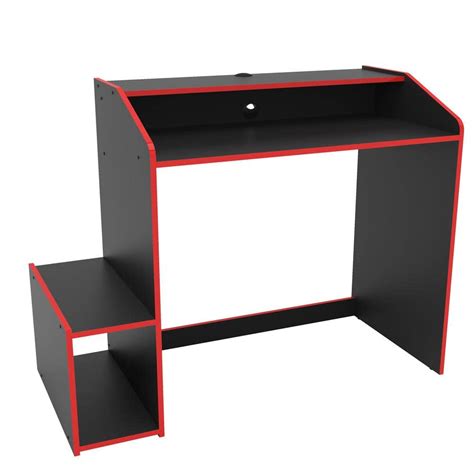 Epic 45 in. Black and Red Gaming Desk 401904790002 - The Home Depot