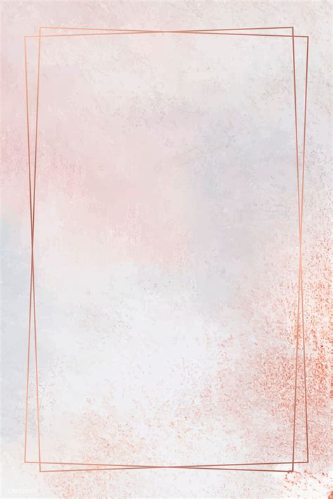 Rectangle copper frame on pastel background vector | premium image by ...