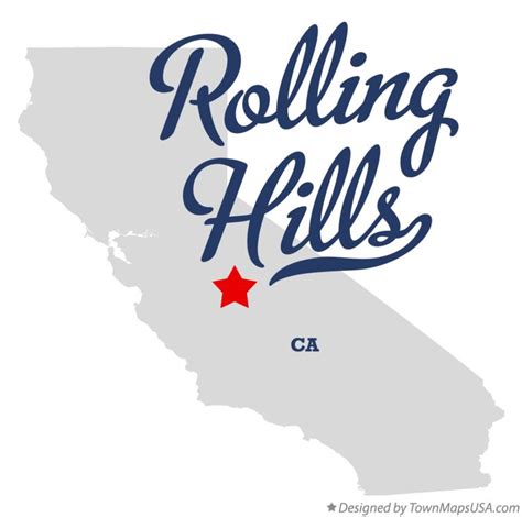 Map of Rolling Hills, Madera County, CA, California