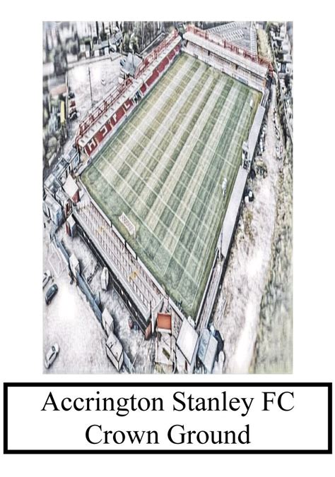 Accrington Stanley FC Stadium Artistic Aerial Impression | Etsy