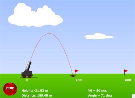 Projectile Motion, Projectile Motion Simulation | Projectile motion ...