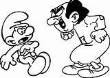 Smurfs Gargamel Coloriage Schtroumpf Colorare Schtroumpfs Puffi Smurf  sketch template
