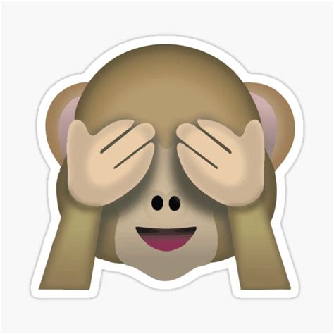 "See no evil monkey emoji" Sticker for Sale by totesemotes | Redbubble