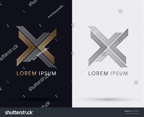 X Cross Abstract Logo Vector Stock Vector (Royalty Free) 230153518