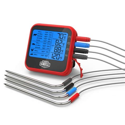 Expert Grill Four Probes Waterproof BBQ Grilling Thermometer - Walmart.com - Walmart.com