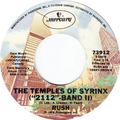 Rush - The Temples Of Syrinx ("2112" - Band II) | Discogs