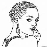 Rihanna Coloring Page 24552 19380 sketch template