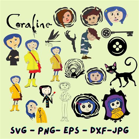 Coraline Coraline Svg Png Eps Jpg Instant Download Svg - Etsy UK