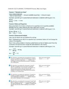 Dosage Calculations HOGAN - happyNCLEX