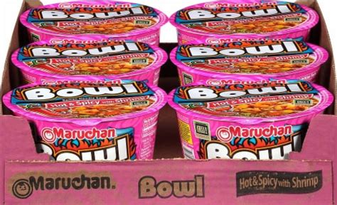 Maruchan Bowl Hot & Spicy with Shrimp Ramen Noodle Soup, 6 ct / 3.32 oz ...