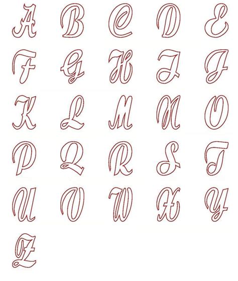 XL Cursive Embroidery Machine Applique Alphabets Fonts and Monogram ...