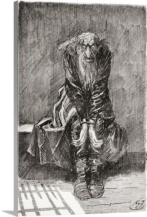 Fagin in the Condemned Cell. Illustration for the novel Oliver Twist ...