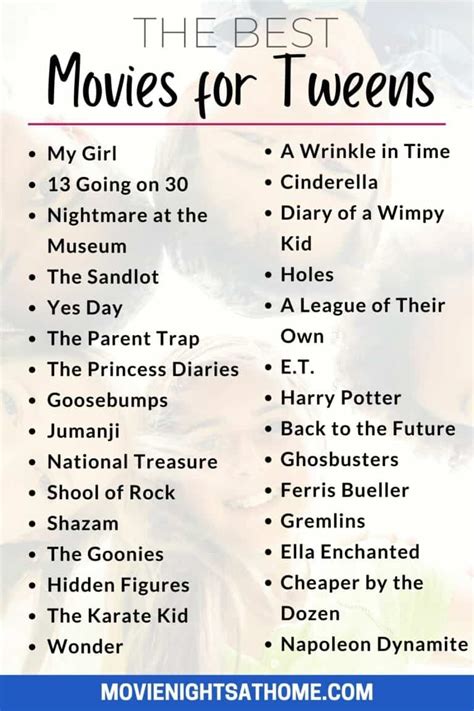 50 Best Movies for Tweens - Girls and Boys 11-13 Year Olds