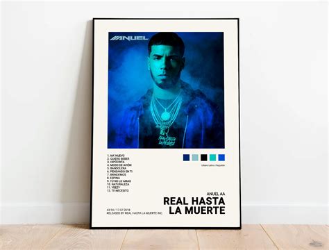 Anuel AA / Real Hasta La Muerte / Imprimible digital, portada del álbum, póster, decoración del ...