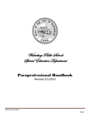 Fillable Online Waterbury Public Schools Special Education Department Fax Email Print - pdfFiller