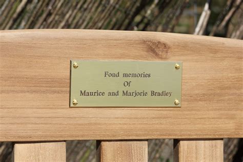 Pin by MemorialBenchesUK on Memorial Plaques | Memorial benches, Memorial plaque, Teak bench