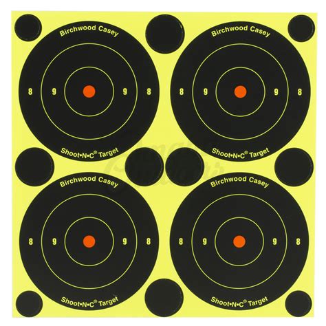 Shoot-N-C 3-Inch Bullseye Target (12 Sheet Pack) - Omaha Outdoors