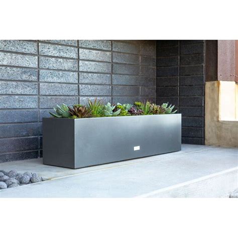 Metallic Series Galvanized Steel Planter Box | Planter boxes, Modern planters outdoor, Modern ...