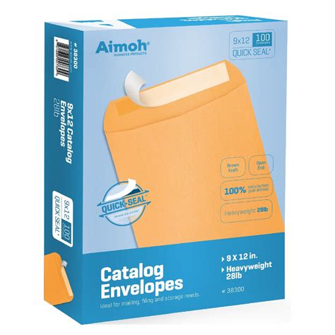 9X12 Envelopes - Self-Seal - Kraft - 100 Count — Aimoh