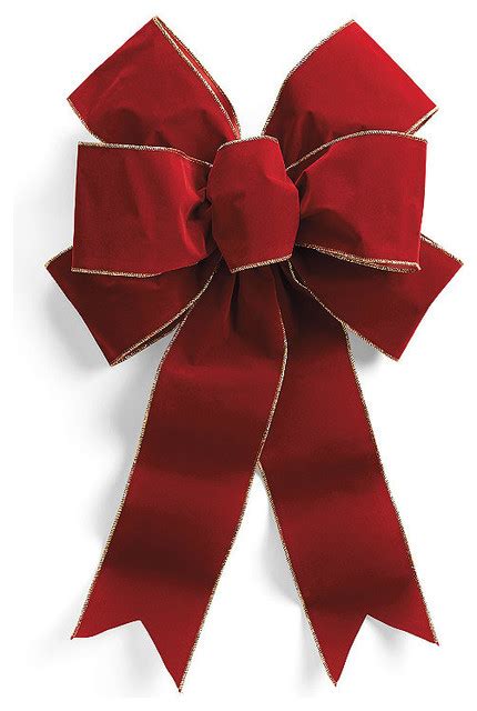 Set of Two Pre-Made Red Outdoor Christmas Bows - 12" - Traditional ...