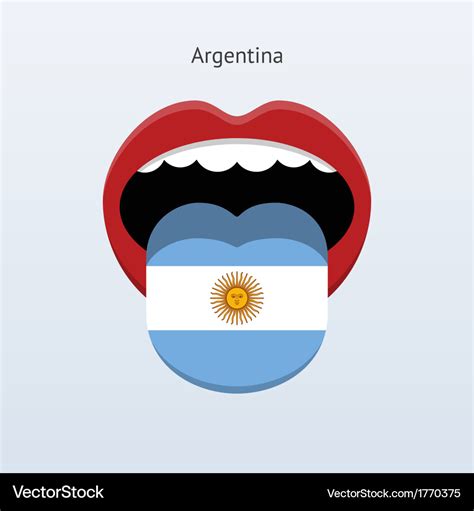 Argentina language abstract human tongue Vector Image