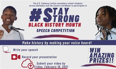 Black History Month Secondary School Speech Competition - U.S. Embassy ...