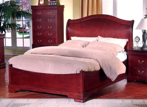 The Superior Fashion and Design of cherry wood sleigh beds | Wood bed frame queen, Wood sleigh ...