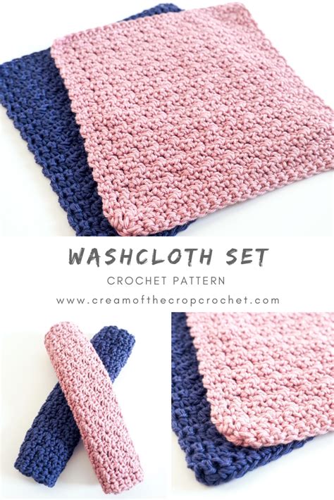 Washcloth Set Crochet Pattern - Cream Of The Crop Crochet