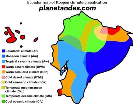 Climate and weather of Ecuador | Tropical savanna climate, Ecuador map ...