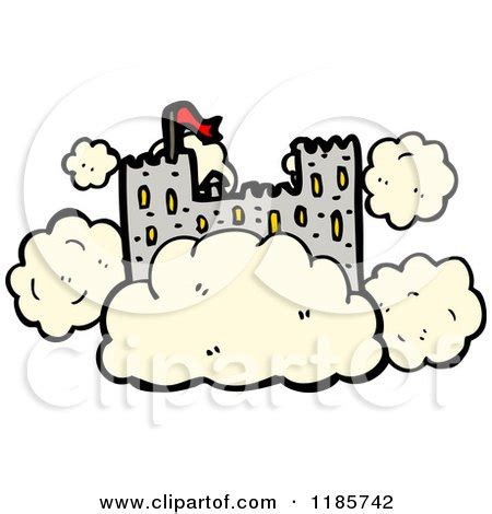 Cartoon of a Castle in the Clouds - Royalty Free Vector Illustration by lineartestpilot #1185742