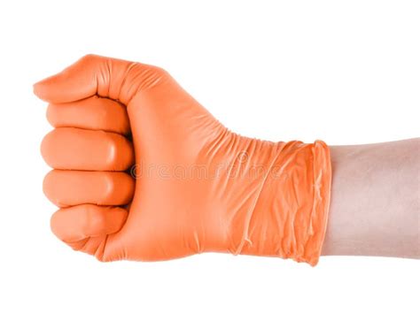 Hand in Glove Isolated on White Stock Image - Image of gloved, cleaner ...